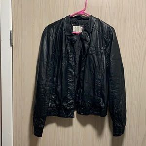Black Faux Leather Jacket